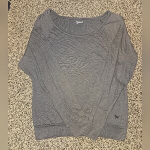 PINK Victoria's Secret Grey Soft Long Sleeve Top